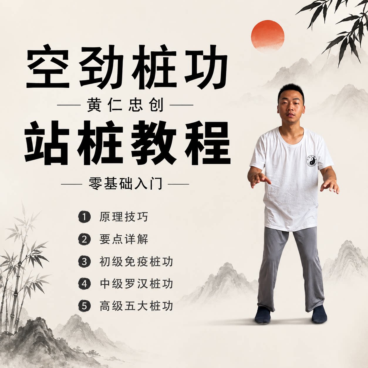 【老师指导一对一】空劲气功站桩养生初级中级高级u盘教学视频