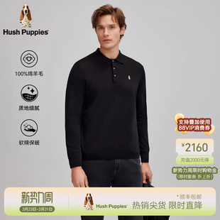 轻盈保暖POLO领线衣男士 暇步士冬季 休闲针织衫 意大利超细羊毛