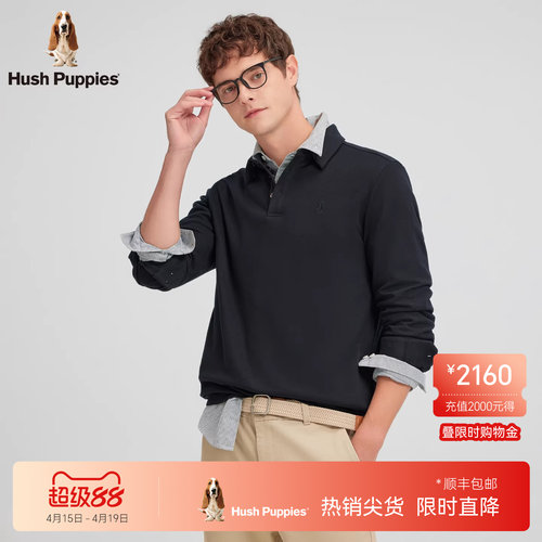 暇步士男装商务行政绒感磨毛POLO