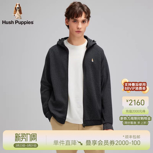 连帽休闲长袖 宽松微弹针织外套春季 暇步士男款 开衫 保型耐穿