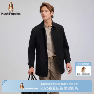 暇步士男装 2026年春弹力舒适简约休闲行政翻领外套 质感肌理