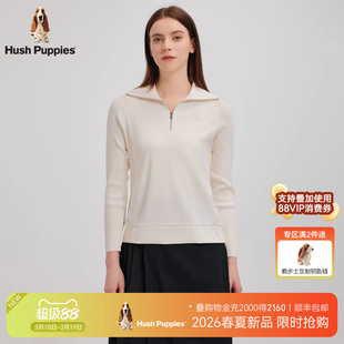 【云感双面布】暇步士女装休闲卫衣2026年春半拉链翻领上衣通勤风