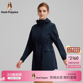 中长款 暇步士春季 连帽风衣女士气质收腰显瘦休闲外套 挺括有型