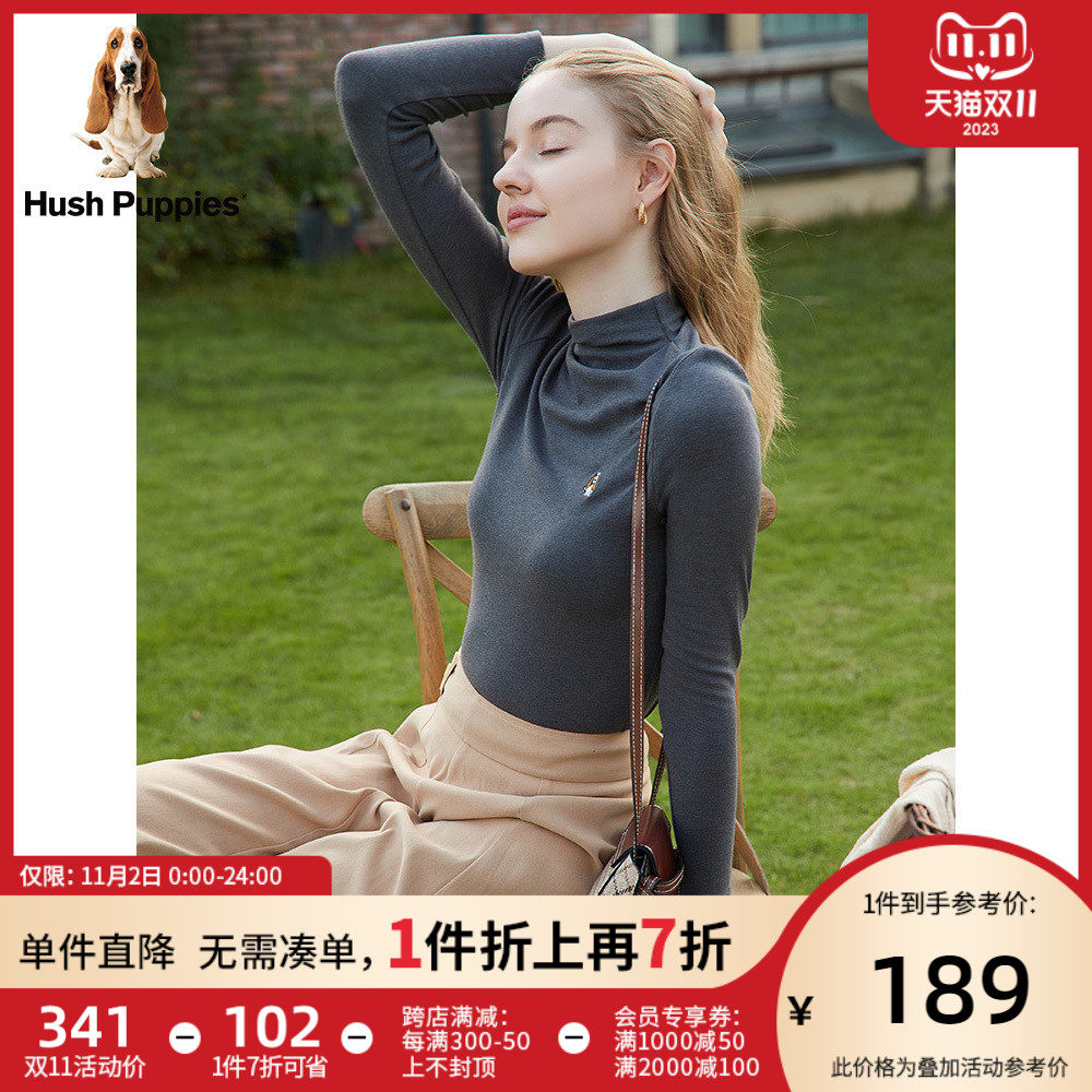 Hush Puppies暇步士女装秋冬中高领修身打底衫长袖T恤|HC-21514D怎么看?