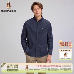 休闲牛仔衬衫 2026年春轻薄透气经典 暇步士男装 外套男 全棉牛仔