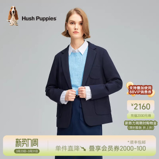 春季 针织弹力西装 暇步士女装 休闲翻领西服外套 挺括易打理