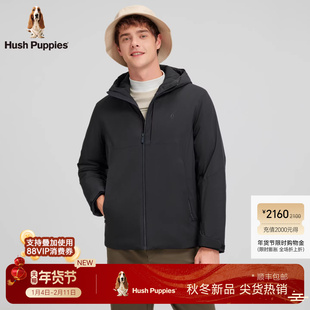 【简约行政夹克】暇步士男装2025冬季新款轻商务保暖连帽棉服外套