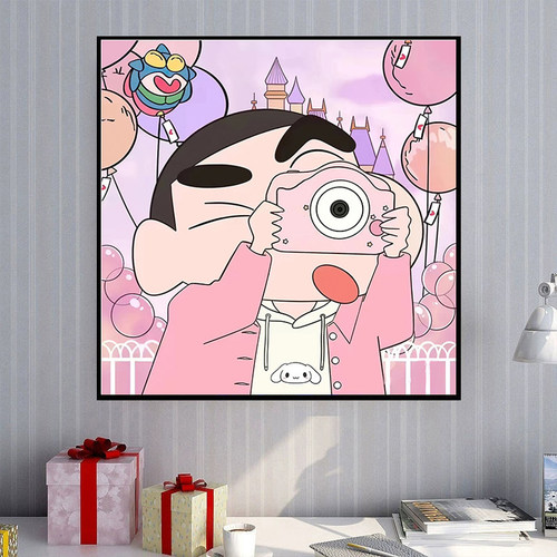 蜡笔小新十字绣小幅卧室卡通小件