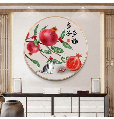 多子多福十字绣小幅餐厅小件简单