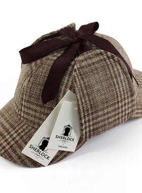 正品神探夏洛克同款猎鹿帽福尔摩斯帽子皮卡丘侦探帽卷福Sherlock