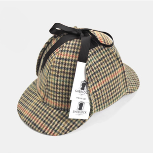 正品神探夏洛克同款猎鹿帽邓紫棋伦敦福尔摩斯帽子侦探帽Sherlock