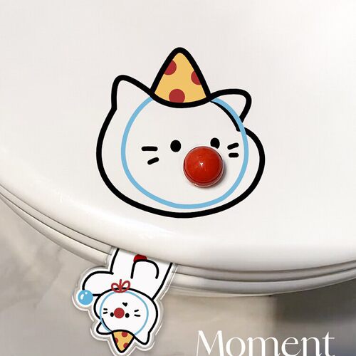 可爱小猫马桶提盖器不脏手可爱厕所翻盖手提创意马桶贴装饰掀盖器