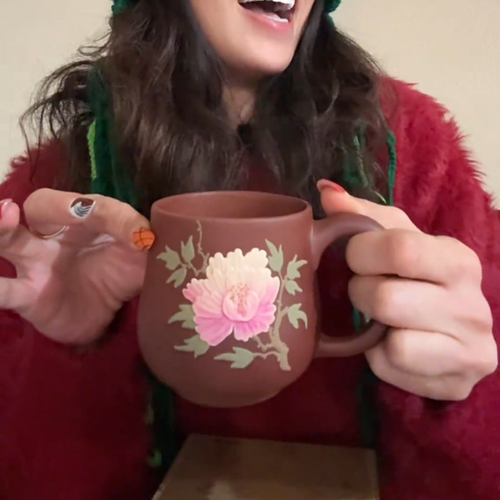 变色牡丹紫砂杯公道杯家用功夫茶具泡茶大权在握杯