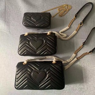 2026新款真皮马蒙包女包时尚百搭单肩斜挎包高级感小众设计链条包