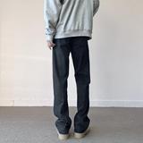 美式高街牛仔裤男黑色百搭宽松微喇长裤G98931-P65，男装牛仔裤，星座814-1（原电商B253-1）