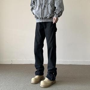 美式复古vibe微喇牛仔裤男秋冬cleanfit弯刀裤微喇叭裤G98929-P65图片