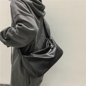 港风复古男女单肩包韩版INS网红大容量斜挎包A40-P40图片
