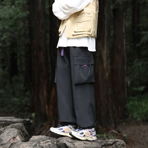 山系户外束脚直筒冲锋裤男美式机能宽松运动休闲工装裤G0801-P55图片