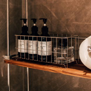 半宅浴室不锈钢收纳篮咖啡角厨房卫生间洗漱台面化妆品整理收纳筐