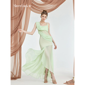 陈都灵同款 Sheer Luck Ayla开衩裙摆新款 设计感吊带连衣长裙