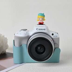 佳能R50相机套真皮R10相机包R100皮套200D底座壳适用于微单相机包