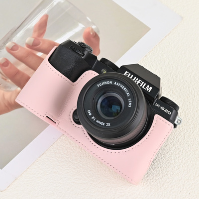 富士XS20XT5保护套XT50X100viXT30二代相机包底座XM5配件真皮套壳