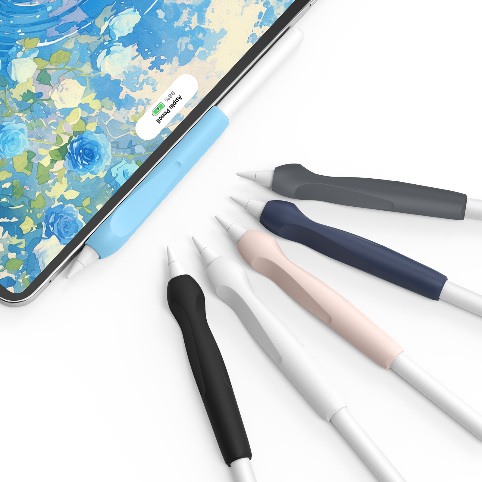 Apple Pencil笔握防滑硅胶握套适配 2代/pro绘画书写保护多色可选