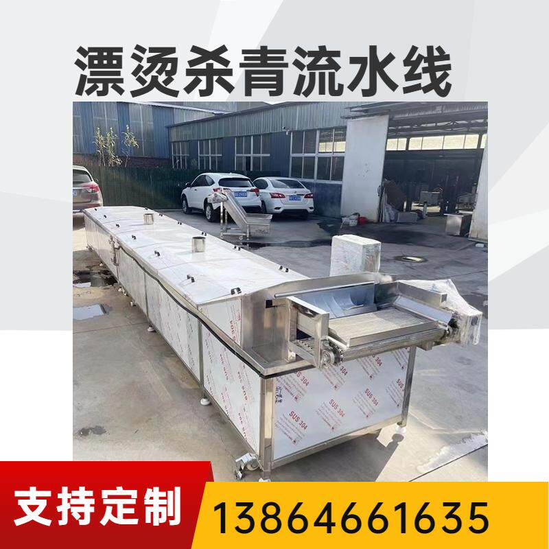 多功能香蕉漂烫机黄桃瓣漂烫预煮流水线诸城水果罐头加工成套设备