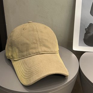 复古美式 大头围棒球帽女夏百搭休闲遮阳防晒显脸小鸭舌帽子男 新款