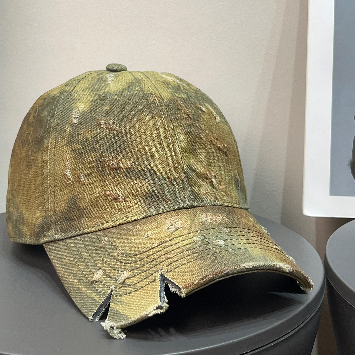 大头围复古晕染破洞棒球帽女春夏防晒帽檐破口显脸小鸭舌帽子男潮,服饰配件/皮带/帽子/围巾,帽子,淘宝优惠券,粉丝福利购,淘宝优惠卷