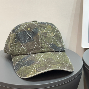 大头围美式 复古长檐迷彩棒球帽女春夏遮阳户外显脸小鸭舌帽子男潮