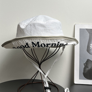 速干尼龙渔夫帽子女夏季 防晒日系百搭轻薄户外露营徒步遮阳帽男潮