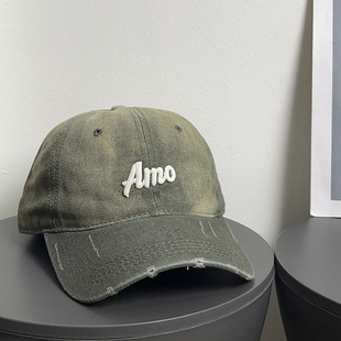 大头围水洗深顶复古棒球帽女美式 磨毛刺绣显脸小鸭舌帽子男潮 新款