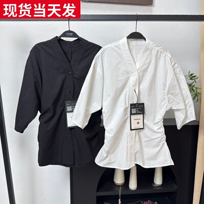 Mona张淡人中袖衬衫