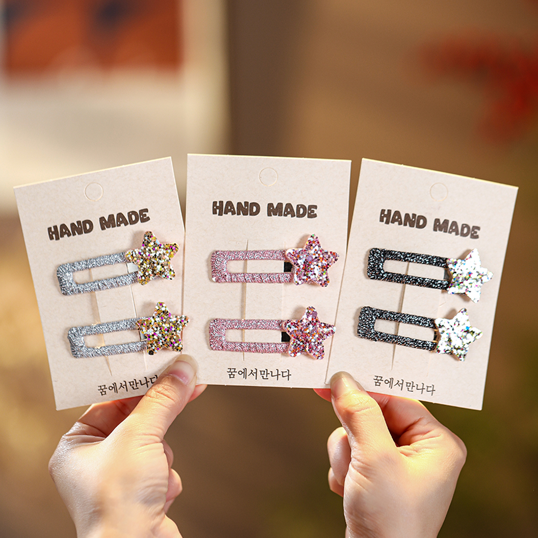 儿童可爱五角星星发夹