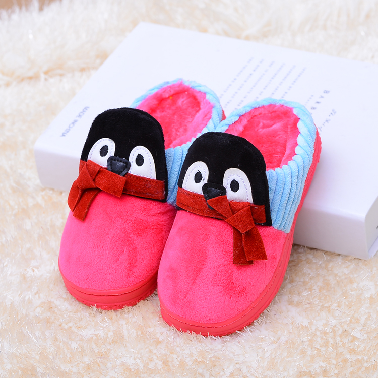 Chaussons enfants en suède pour hiver - semelle caoutchouc - Ref 1008368 Image 3