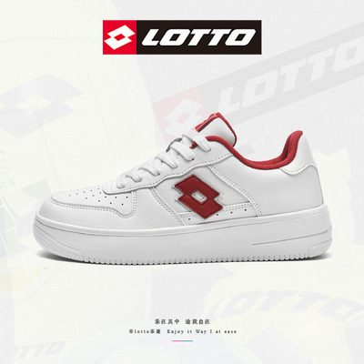 乐途女鞋板鞋低帮2024秋季新款皮面防滑低帮减震百搭复古增高软底