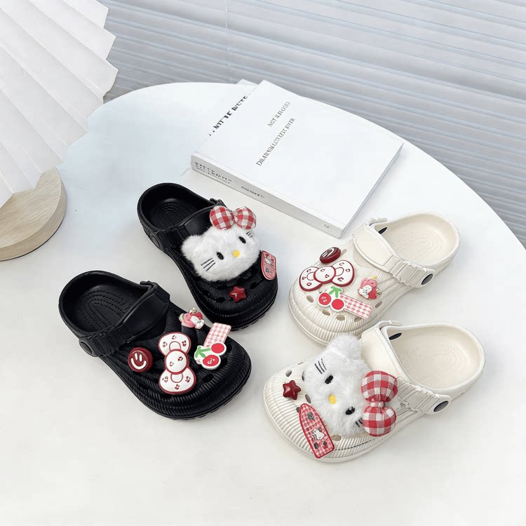 2026夏季新款凉鞋童鞋防滑洞洞鞋夏季一脚蹬包头女童3-12岁