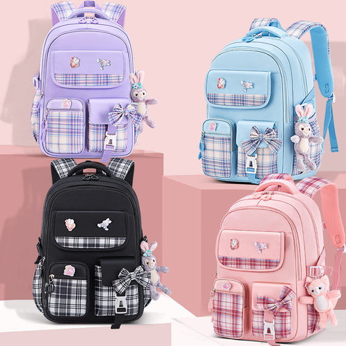 跨境新款小学生书包1-9年级大容量甜美儿童双肩背包schoolbag书包