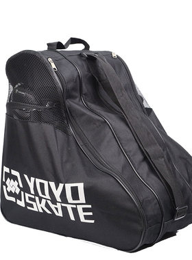 柚子轮滑鞋背包溜旱冰鞋全套装备YOYOSKATE三层斜跨单肩三角背包