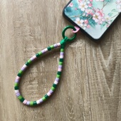 初遇绳艺手工编织糖果色短款 手机挂绳防盗抢手机链ins高级感腕绳