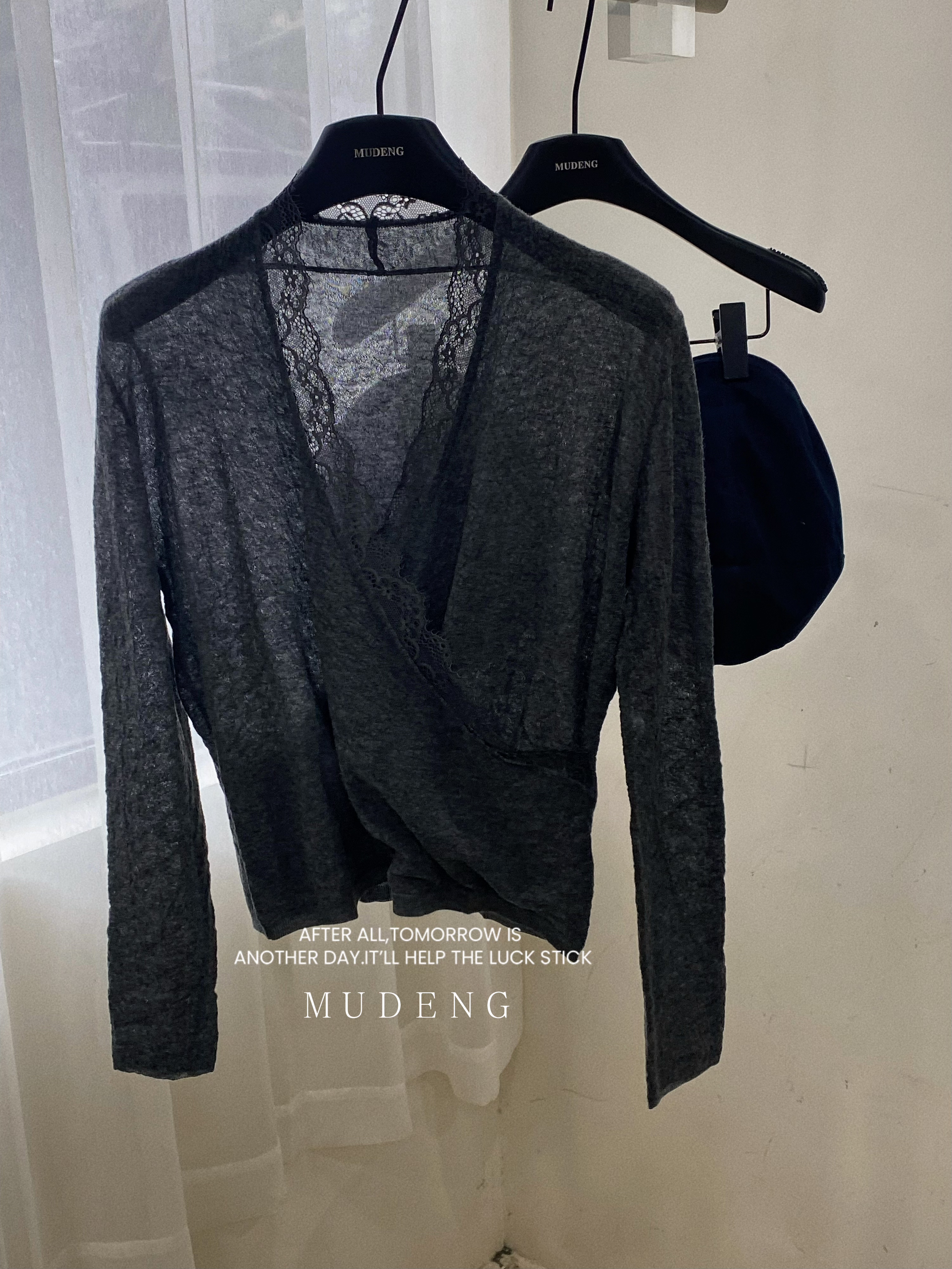 MUDENG韩国ins风小众设毛针织衫