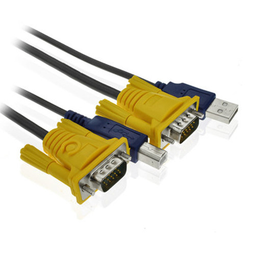 达而稳 KVM双并线 USB打印线+VGA线 KVM切换器专用线 连接线1.5米 - 封面