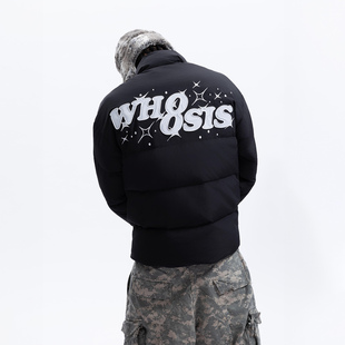 WHOOSIS(不知其名)群星闪耀LOGO刺绣羽绒服90鸭绒外套冬保暖男