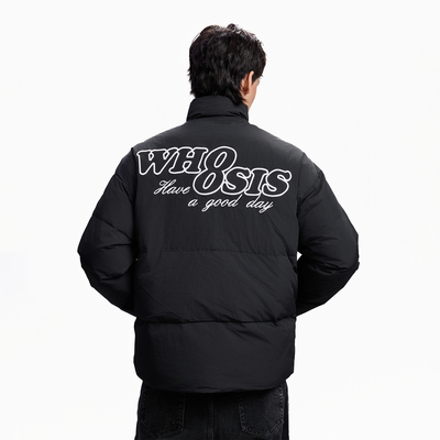 WHOOSIS（不知其名）镂空刺绣羽绒服外套90鸭绒加厚保暖冬季男女