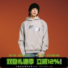 WHOOSIS（不知其名）碎花牛仔贴布绣帽衫连帽卫衣秋百搭松弛感男