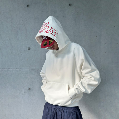WHOOSIS（不知其名）刺绣logo帽衫秋冬情侣连帽卫衣简约百搭男女