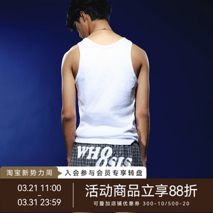 短裤 WHOOSIS 四角睡裤 印花格纹阿罗裤 潮流宽松男休闲 不知其名