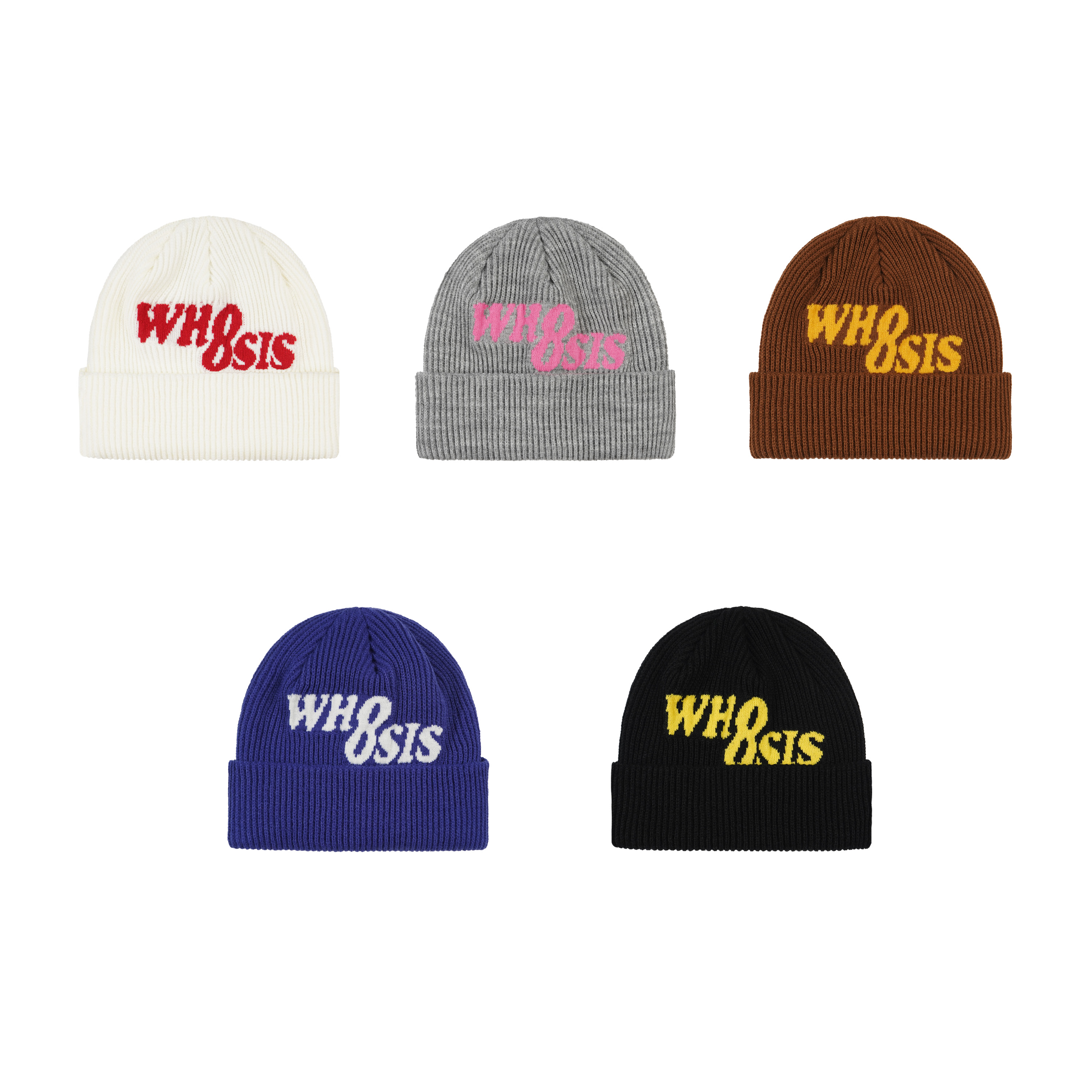 WHOOSISLOGO提花针织帽
