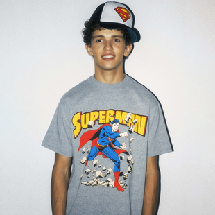 T恤美式 超人漫画短袖 WHOOSIS 街头男夏休闲 超人SUPERMAN联名